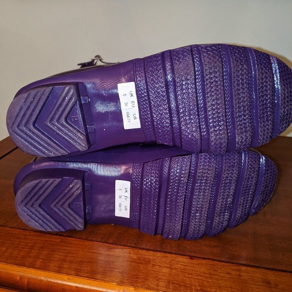 Hunter Original Tall Gloss Purple Rain Boots - Picture 5 of 6